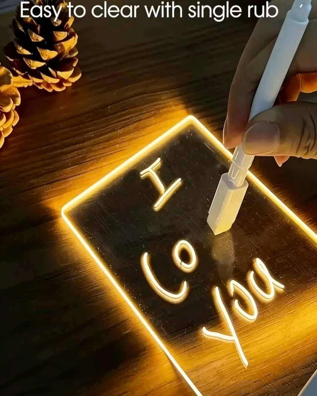 LED Acrylic Message Board with Pen