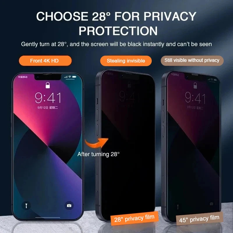Auto Alignment Privacy Glass for iPhone