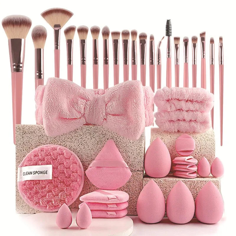40pcs Makeup Tool & Face Wash Combo Set for Daily Beauty