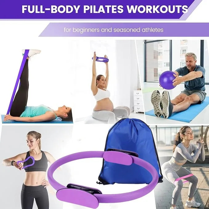 13 PCS Pilates Ball & Resistance Band Set for Home Workouts