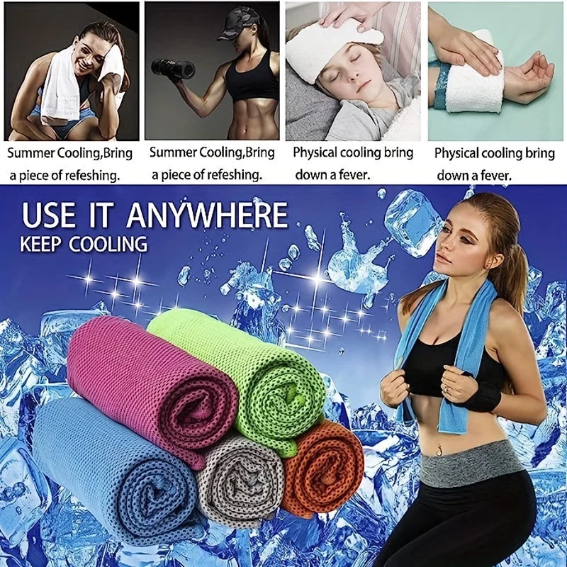 4pcs Cooling Sports Towels Soft Outdoor Fitness Set