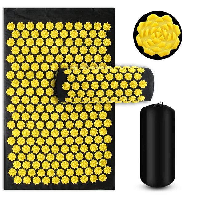 Acupressure Style Yoga Mat with Cushion Spike Design