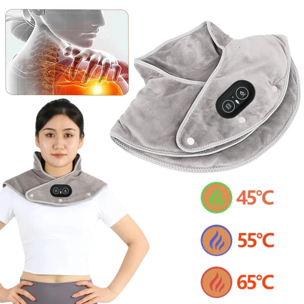 Electric Heated Neck & Shoulder Wrap with Vibration Comfort