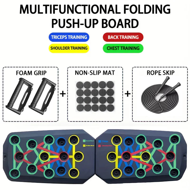Portable Foldable Push-Up Board with Handles