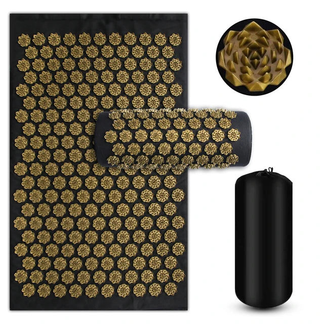 Acupressure Style Yoga Mat with Cushion Spike Design