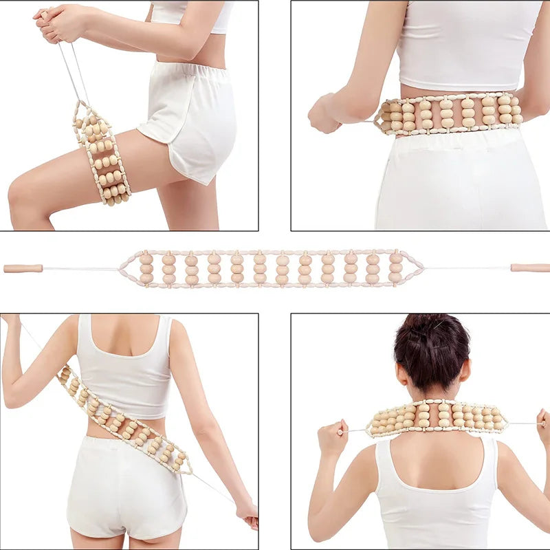 Wooden Massage Roller Handheld Body Massage Tool