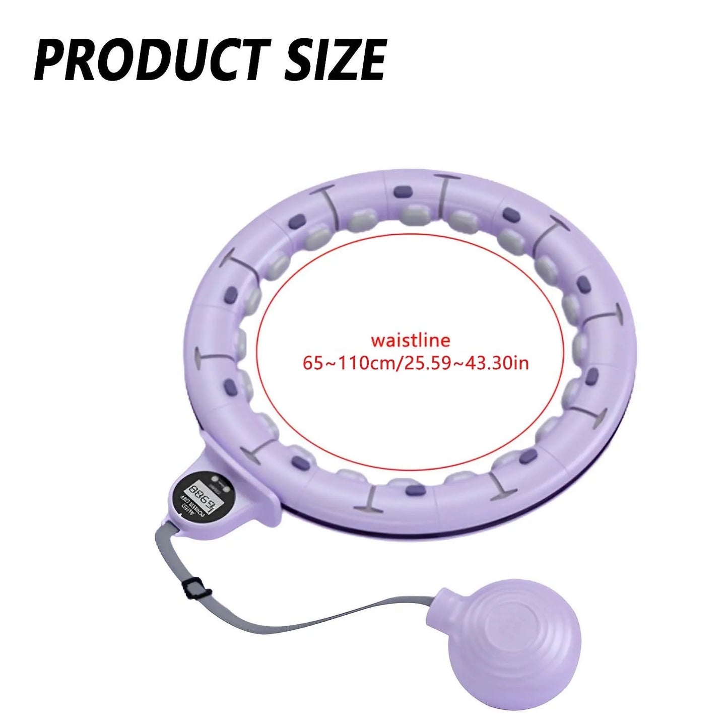 Smart Weighted Fitness Hoop with Counter & Gravity Ball