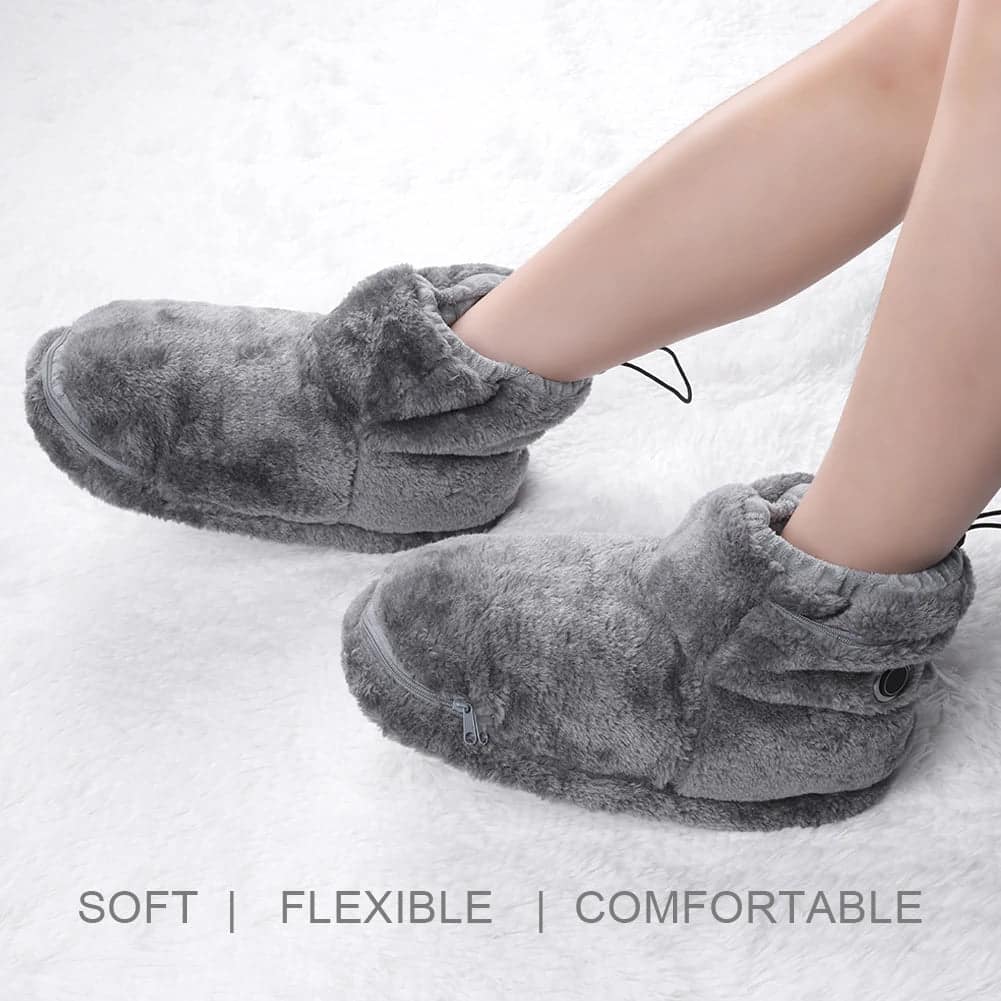 USB Heated Plush Indoor Slippers for Men & Women
