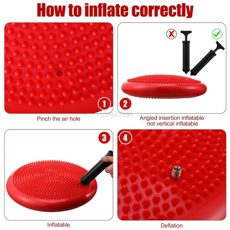 Inflatable Balance Cushion Disc for Core Stability Training