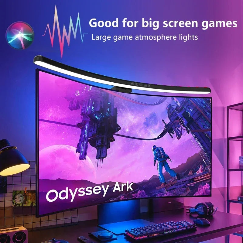 LED Monitor Light Bar with Stepless Dimming & RGB Backlight
