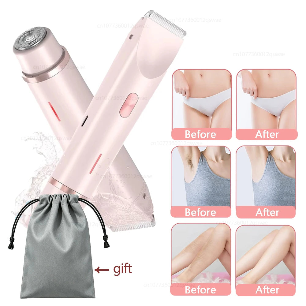 Electric Women's Dual Head Shaver & Hair Trimmer