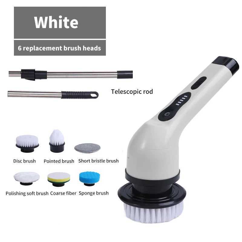 9-in-1 Electric Spin Cleaning Brush Home Scrubber Tool