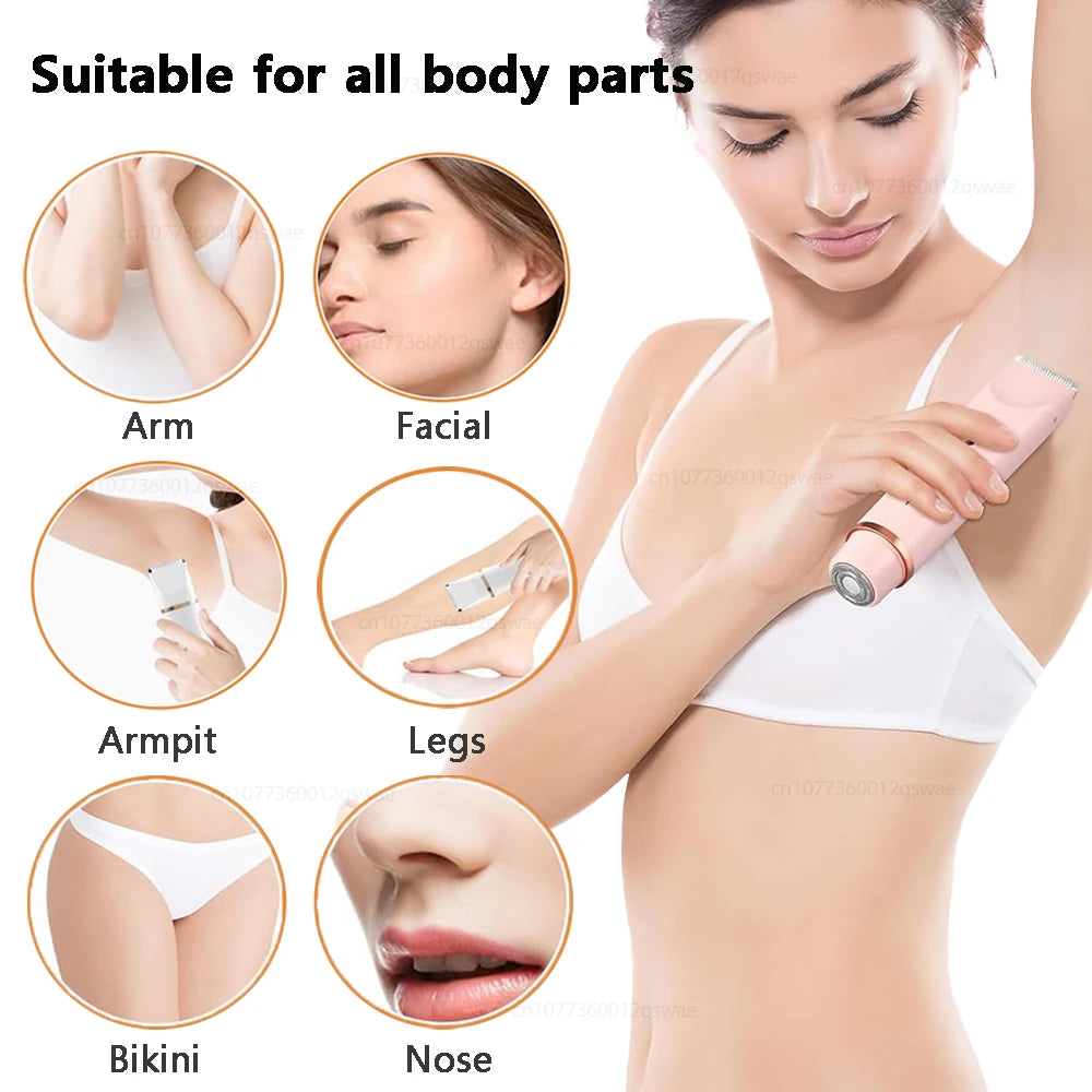 Electric Women's Dual Head Shaver & Hair Trimmer