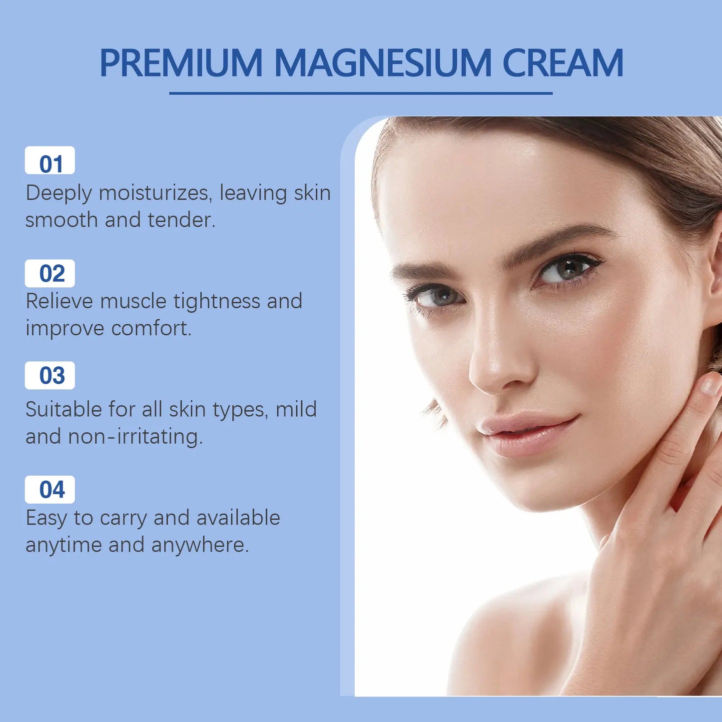 Magnesium Moisturising Body Cream with Lavender Fragrance