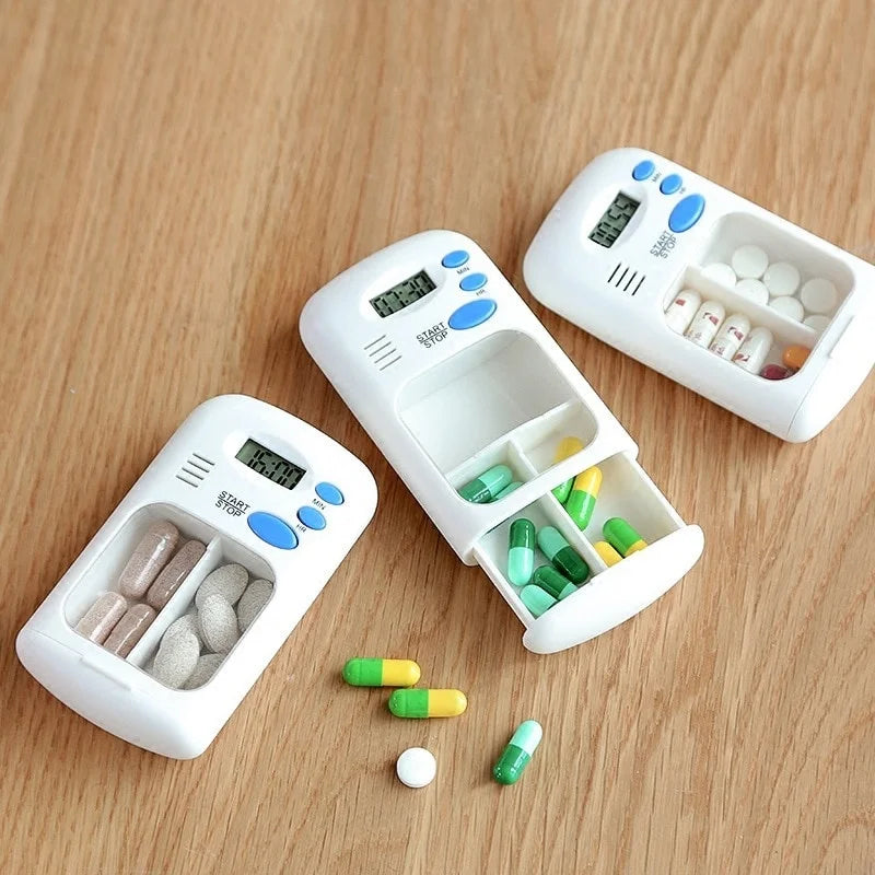 Mini Portable Pill Reminder Alarm Box with LED Display