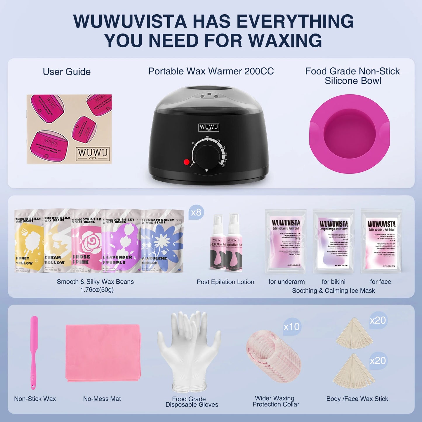 Professional Hair Removal Waxing Set