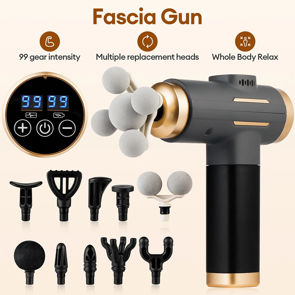 11-in-1 Electric Massage Gun 99 Speed Device