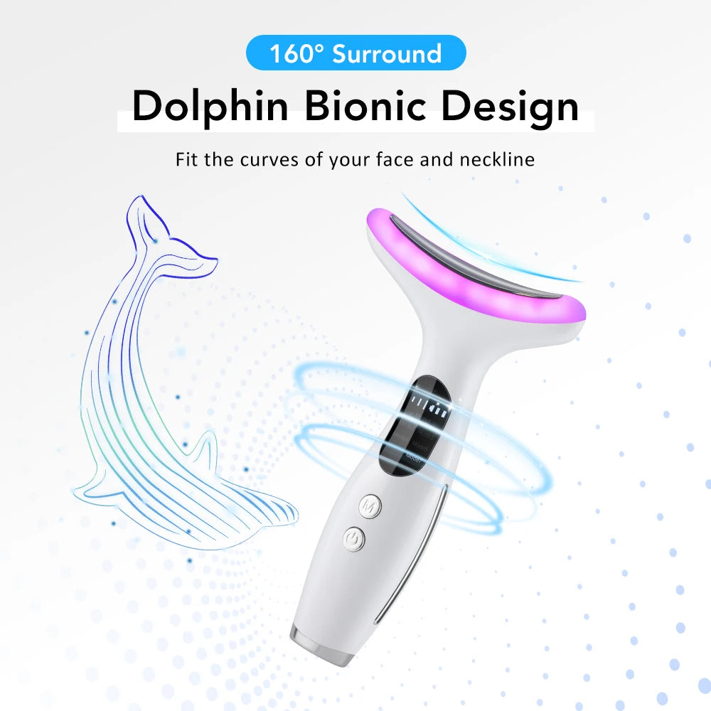 EMS Face & Neck Beauty Device with 7 LED Colours