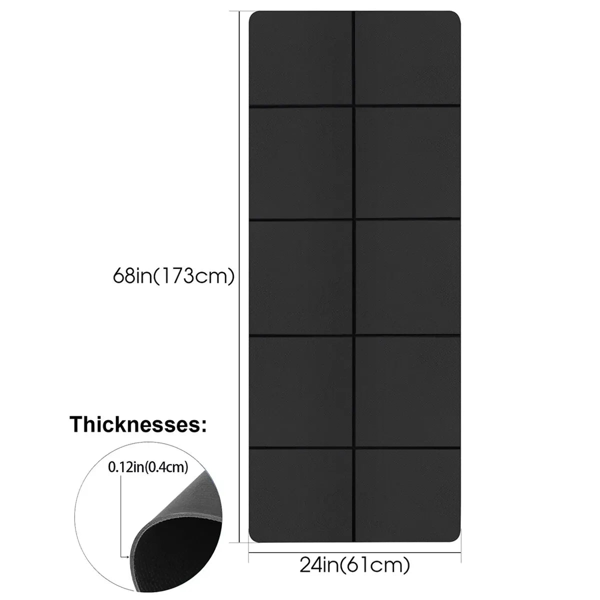 EVA Yoga Mat 4mm Fitness Pilates Exercise Gym Mat