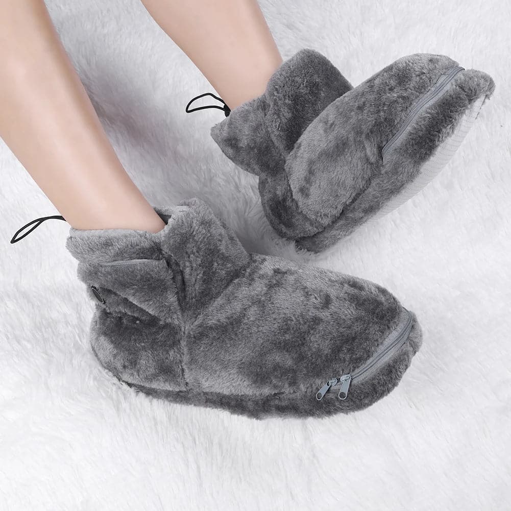USB Heated Plush Indoor Slippers for Men & Women
