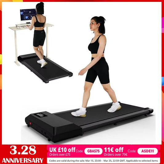 2 in 1 Walking Pad Treadmill – Portable Home Fitness Machine