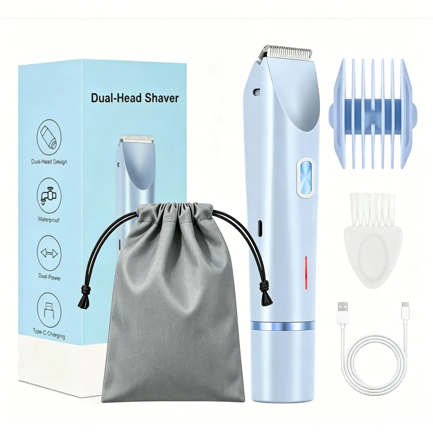 Electric Women's Dual Head Shaver & Hair Trimmer