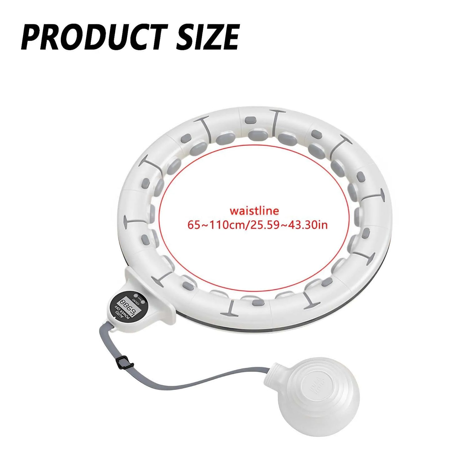 Smart Weighted Fitness Hoop with Counter & Gravity Ball