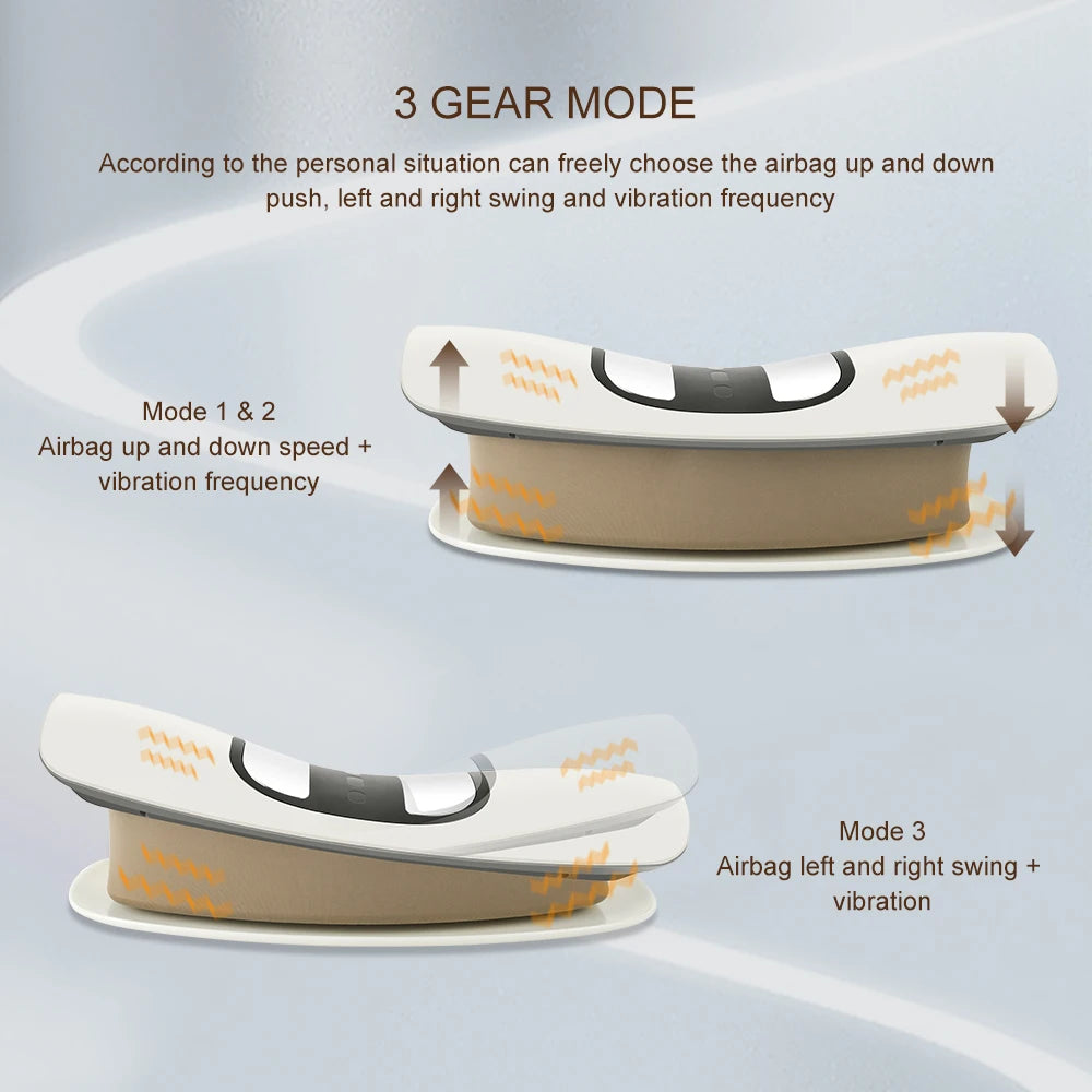 Electric Inflatable Back Support Cushion Vibration Modes