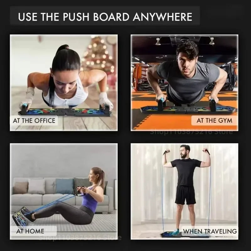Multifunctional Foldable Push-Up Board for Home Fitness Training