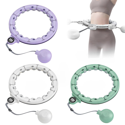 Smart Weighted Fitness Hoop with Counter & Gravity Ball