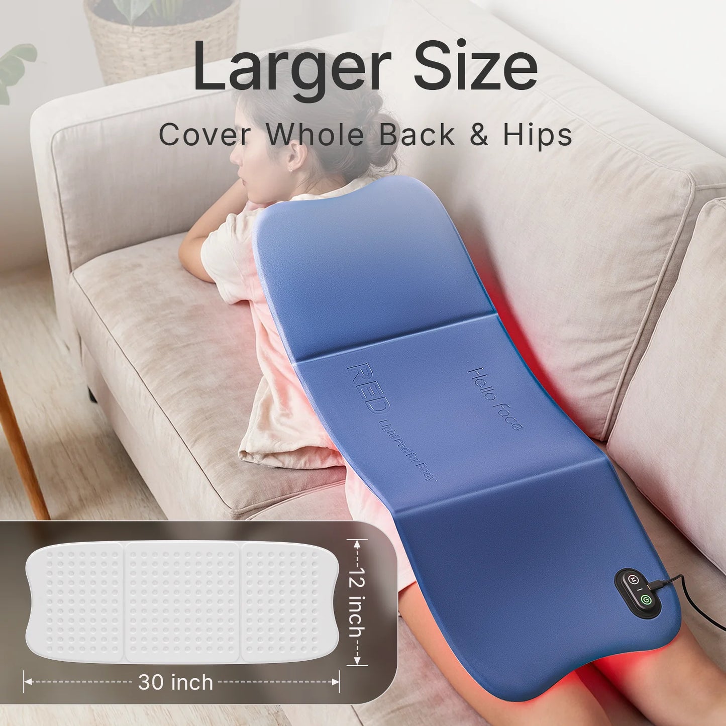 Red LED Light Pad 660nm 850nm Timer Home Mat Device