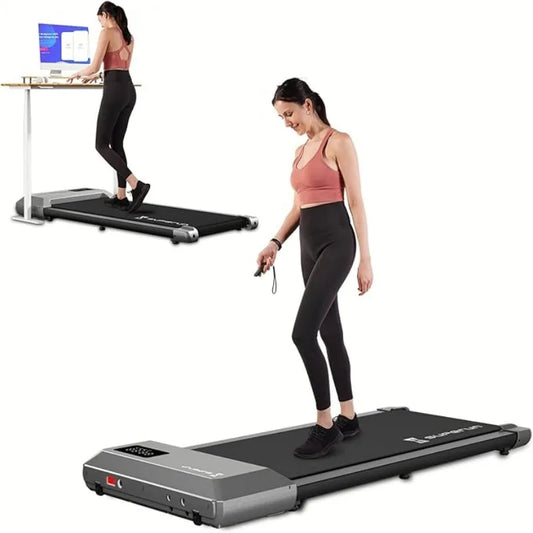 2-in-1 Walking Pad Treadmill Under Desk Quiet Home & Office