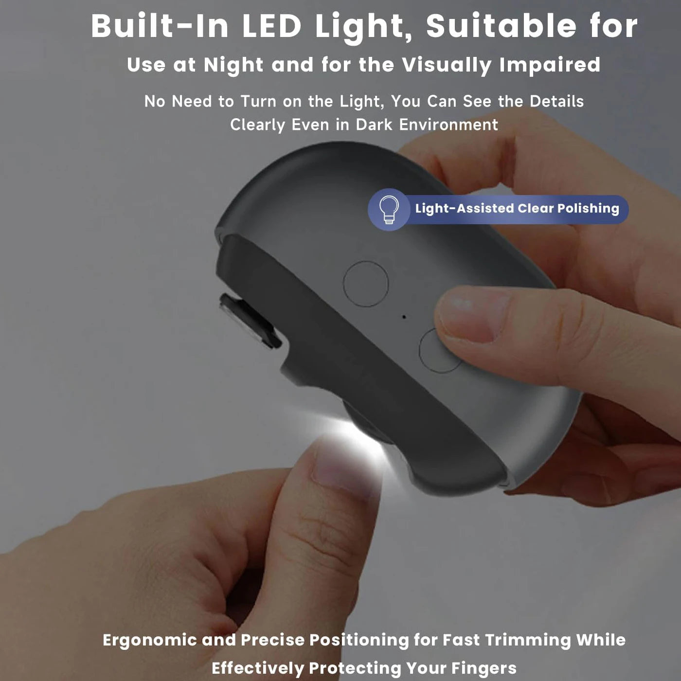 Electric Nail Clipper & Trimmer with Light