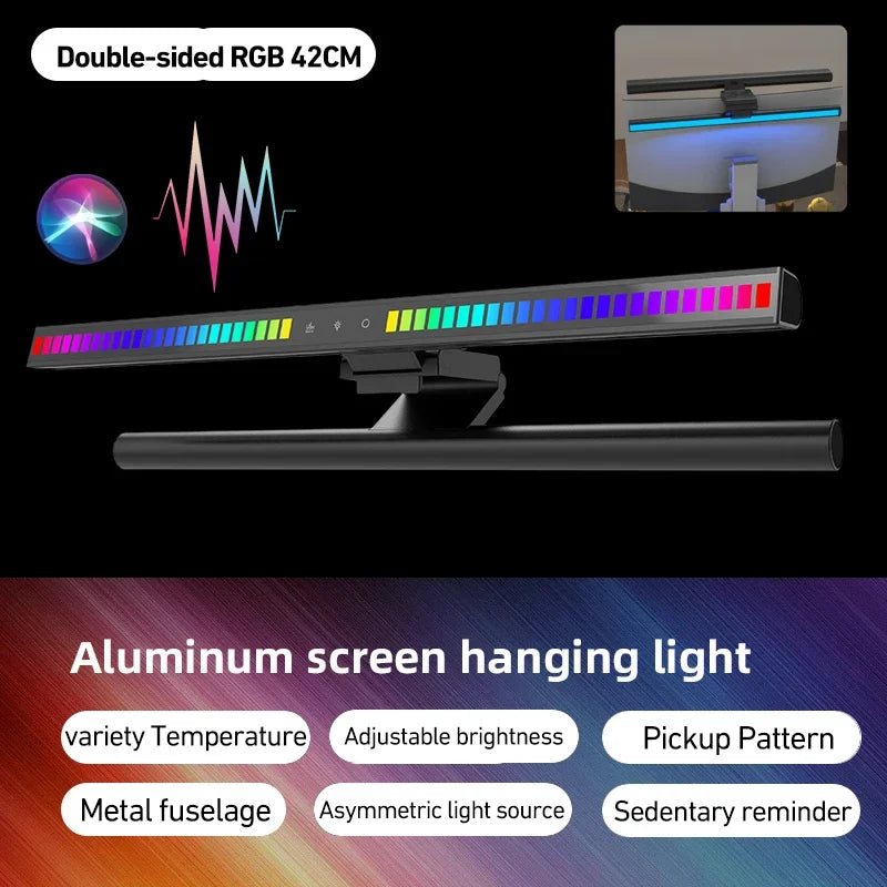 LED Monitor Light Bar with Stepless Dimming & RGB Backlight