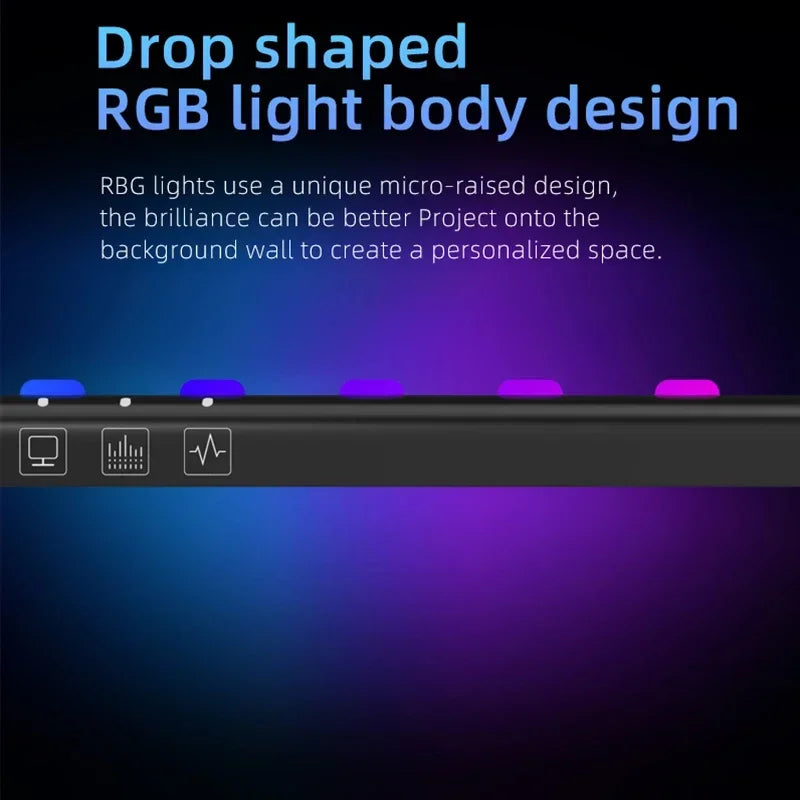 LED Monitor Light Bar with Stepless Dimming & RGB Backlight