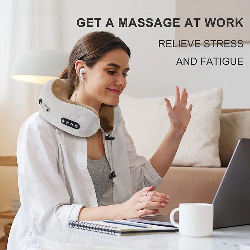 Electric Neck Massager with Heat & Vibration