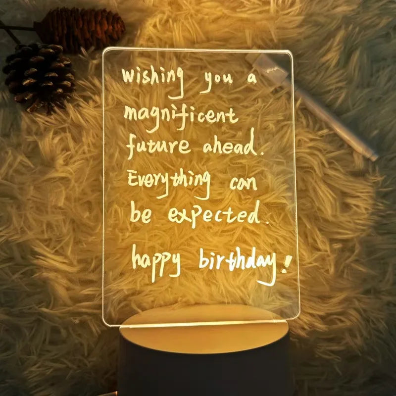 LED Acrylic Message Board with Pen