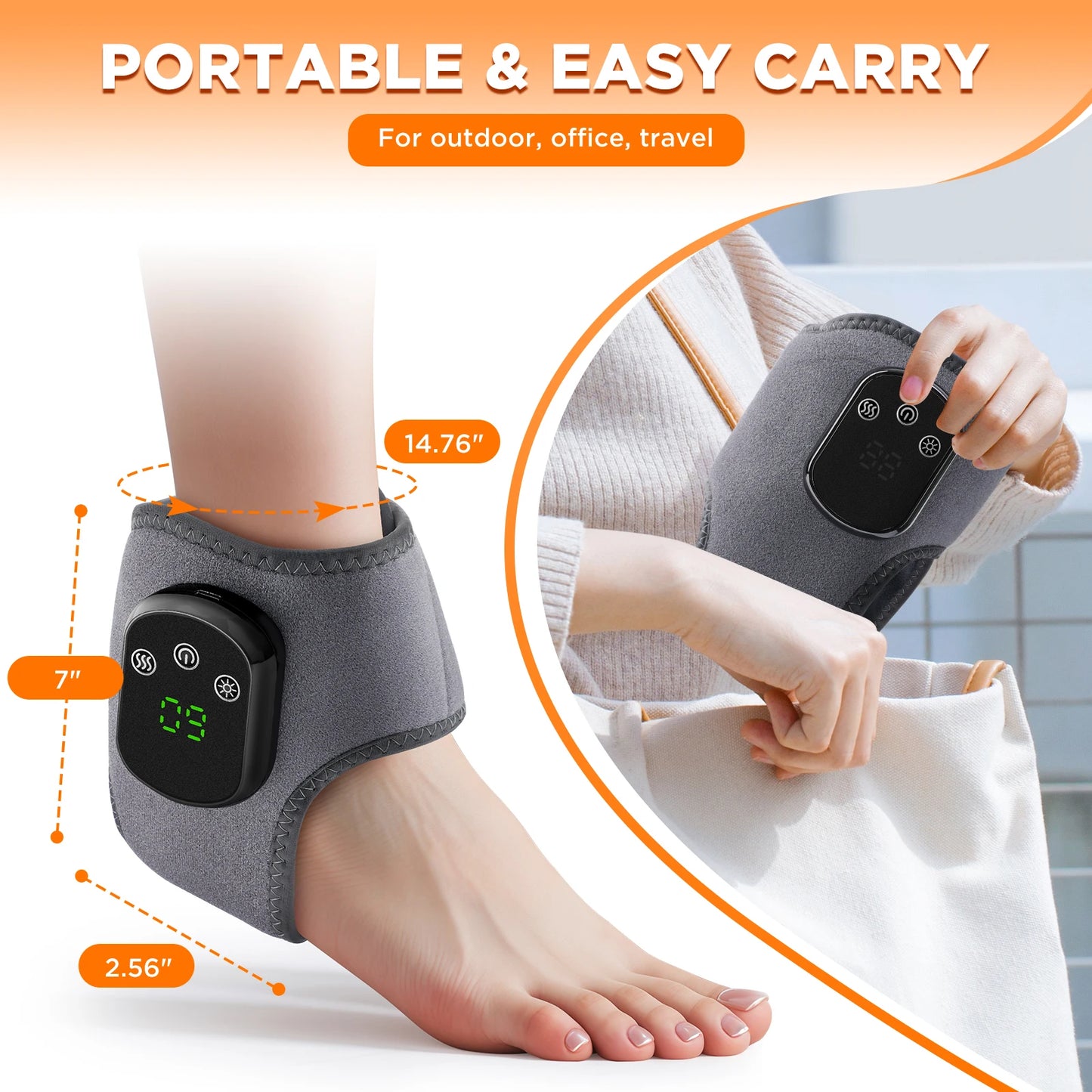 Electric Heated Wrist & Ankle Massager Rechargeable
