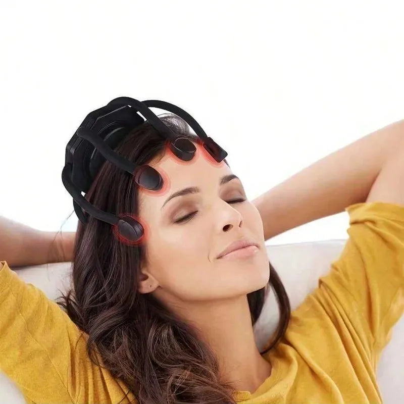 Cordless Electric Scalp Massager with 8 Heads