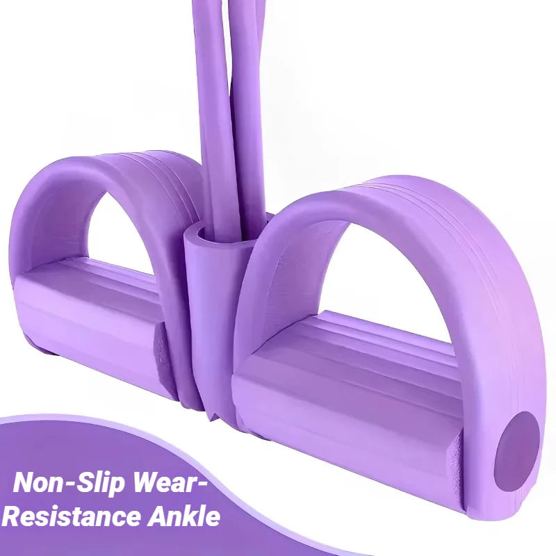 4 Tube Pedal Resistance Bands for Home Fitness Training