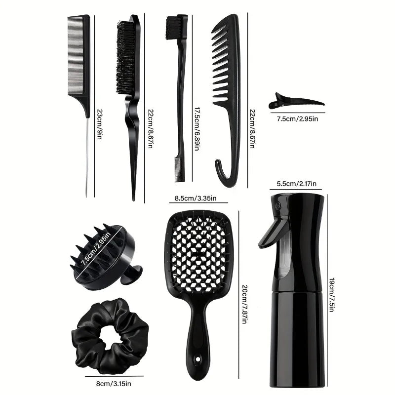 12-Piece Professional Hair Styling Comb Set