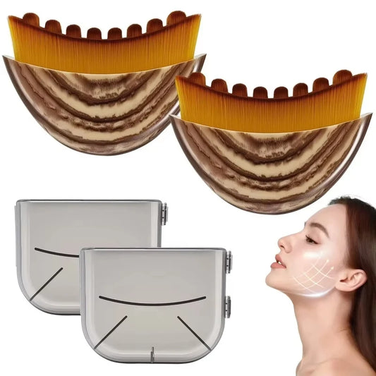 Ergonomic Facial Contour Massage Brush Beauty Tool