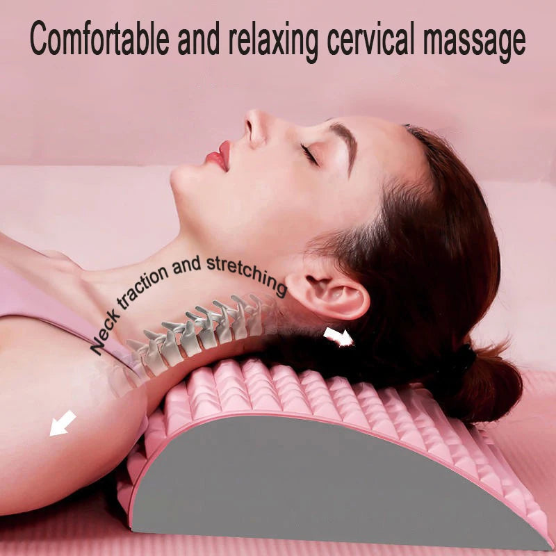 Adjustable Back Stretcher & Neck Support Pillow