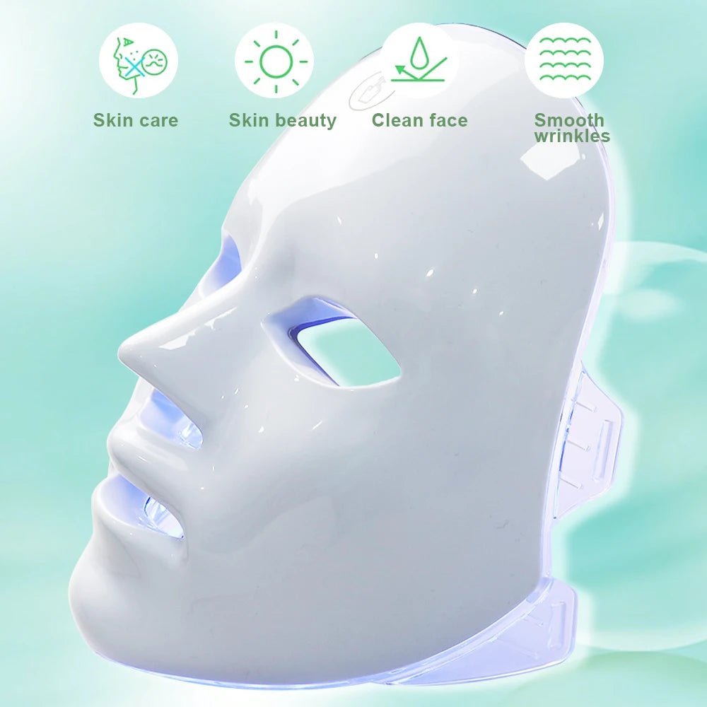7-Colour LED Facial Mask – Skin Rejuvenation & Firming Device