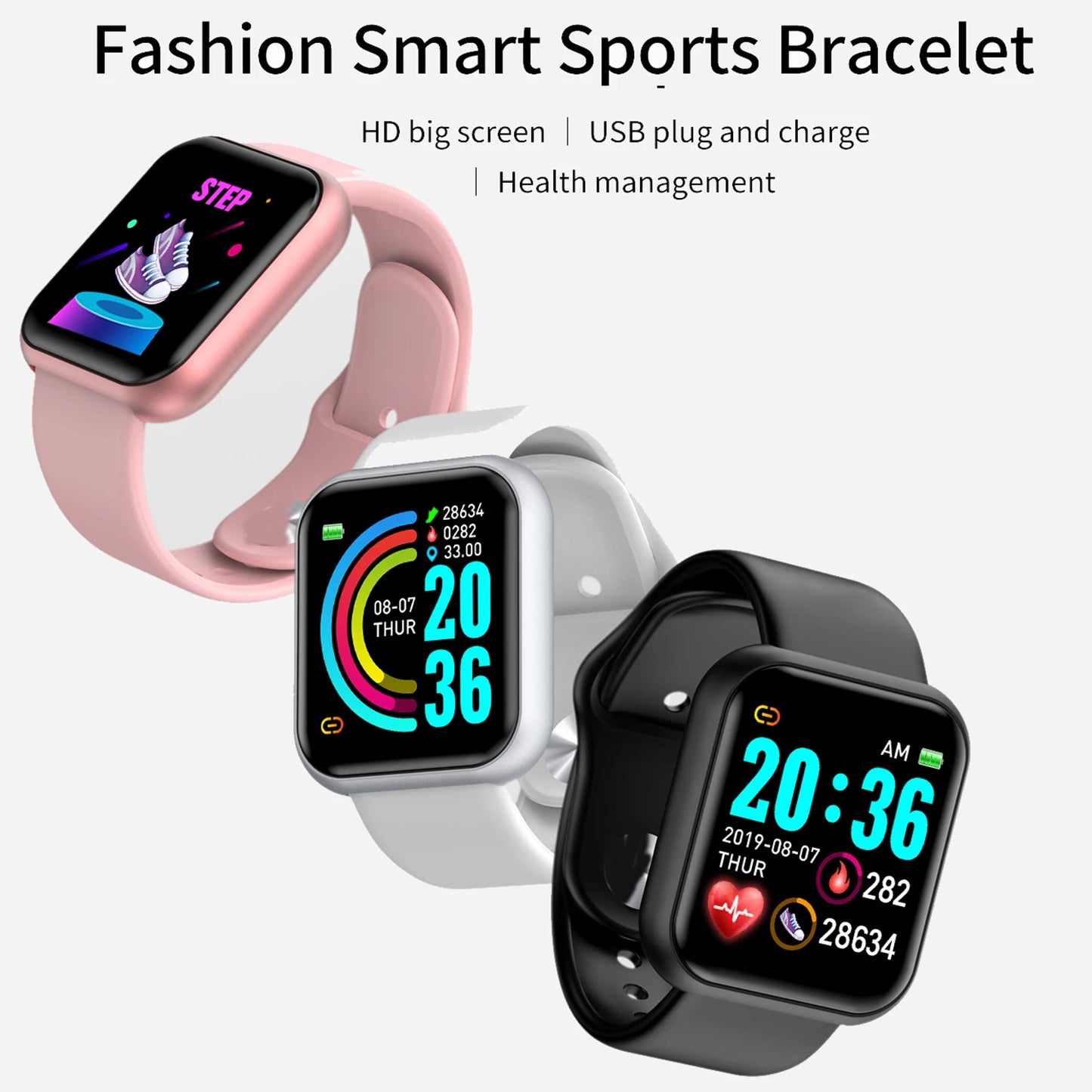 Smart Fitness Watch with Bluetooth Call & Health Tracking