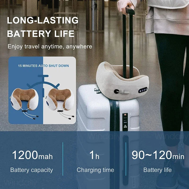 Electric Neck Massager with Heat & Vibration