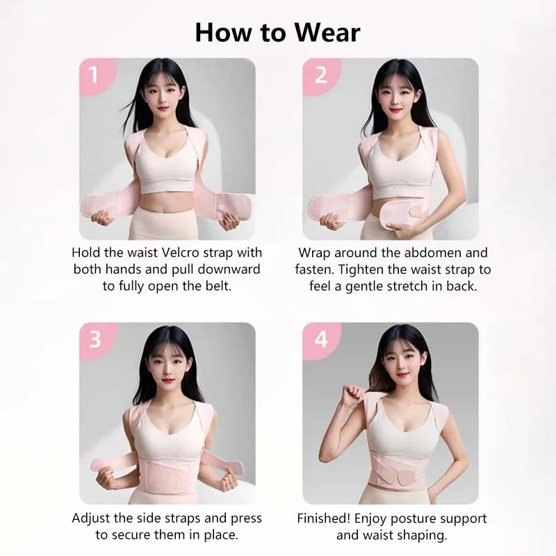 Adjustable Posture Support Belt Back Waist Support