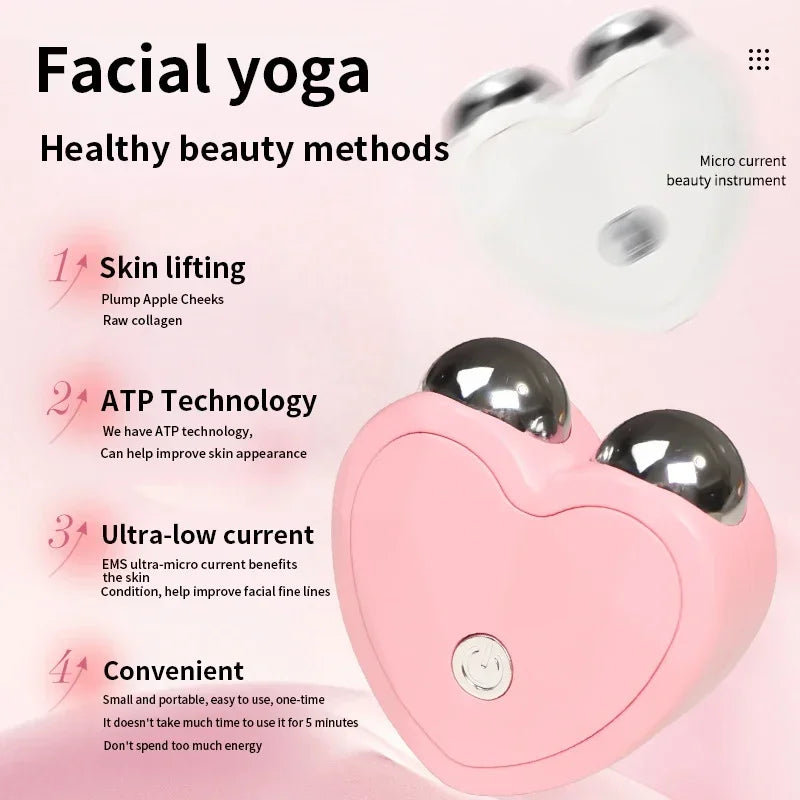Portable Microcurrent Facial Beauty Roller Device