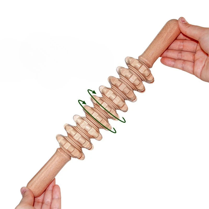 Wooden Massage Roller Handheld Body Massage Tool