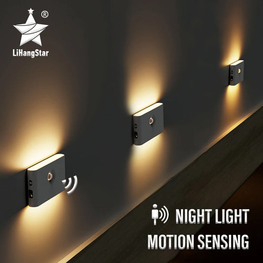 Wireless LED Motion Sensor Night Light – USB Rechargeable